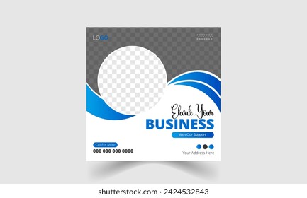 Editable minimal square digital marketing banner and social media post template for promotion 