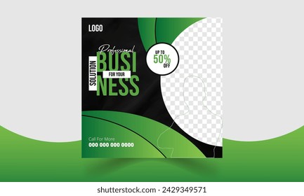 Editable minimal square Digital Marketing Agency social media post banner Template or social media advertisement Design with white background.
