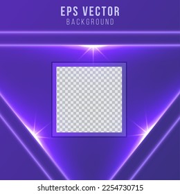 Editable minimal square neon light banner template. blue color background with stripe line shape. Suitable for social media post, healthy and web internet ads. Vector illustration with photo college