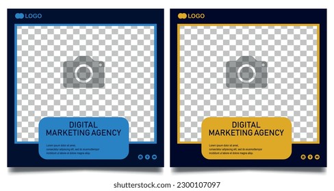 Editable minimalist Digital marketing  social media post designs. social media template design. social media banner and ad design. advertisement backgrounds. vector illustration