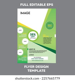 Plantilla de diseño de volante mínimo editable