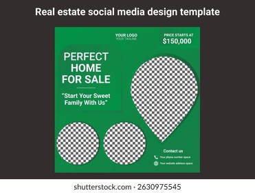 Editable minimalist Real estate social media post designs. social media template design. social media banner and ad design. advertisement backgrounds. vector illustration. 