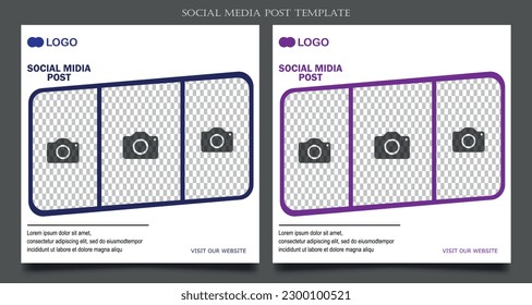 editable minimalist social media post designs. social media template design. social media banner and ad design. advertisement backgrounds. vector illustration.

