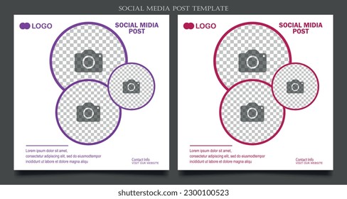 editable minimalist social media post designs. social media template design. social media banner and ad design. advertisement backgrounds. vector illustration.
