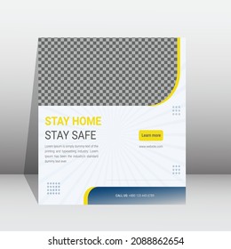  Editable minimal-Unique And Stylish square banner template,Suitable for social media posts and web or internet ads. Vector illustration with photo college.Quick Download.