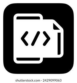 Editable mobile coding, programming vector icon. Part of a big icon set family. Perfect for web and app interfaces, presentations, infographics, etc