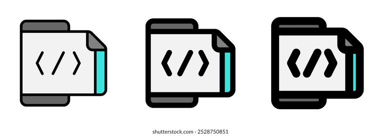Editable mobile coding, programming vector icon. Part of a big icon set family. Perfect for web and app interfaces, presentations, infographics, etc
