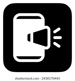 Editierbares Mobile Marketing Vektor-Symbol. SEO, Marketing, Wirtschaft. Teil einer großen Icon-Set-Familie. Perfekt für Web- und App-Schnittstellen, Präsentationen, Infografiken usw
