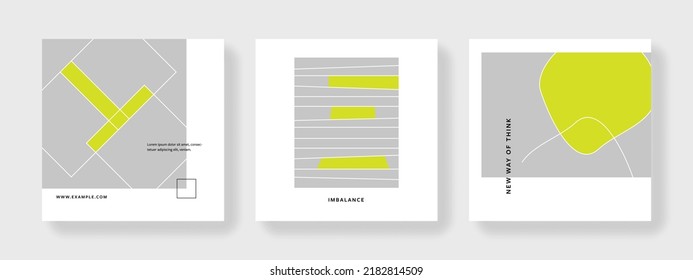 Editable mobile social media layouts, minimalist square web banner templates, graphic design for business purpose, corporate adverts for digital marketing, set of multipurpose universal backgrounds