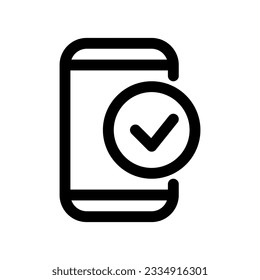 Editable mobile verification vector icon. SEO, marketing, business. Part of a big icon set family. Perfect for web and app interfaces, presentations, infographics, etc