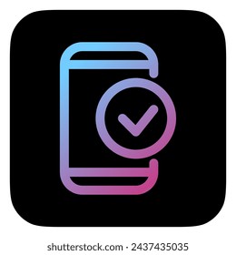 Editable mobile verification vector icon. SEO, marketing, business. Part of a big icon set family. Perfect for web and app interfaces, presentations, infographics, etc