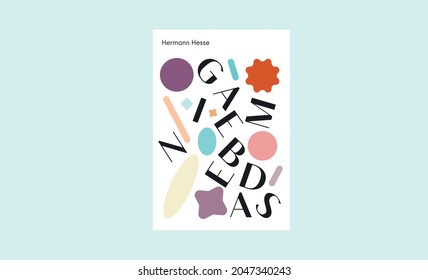 Editable mockup of cover book.Modern minimalism template for brochure,book, magazine.
