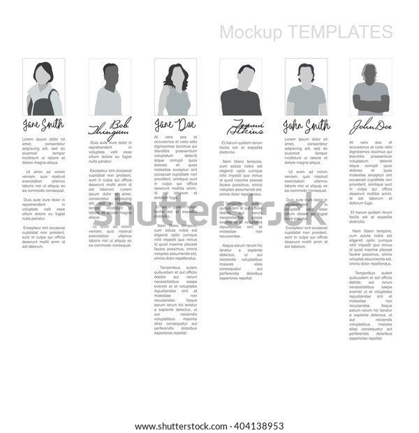 Download Editable Mockup Templates People Signatures Stock Vector Royalty Free 404138953 PSD Mockup Templates