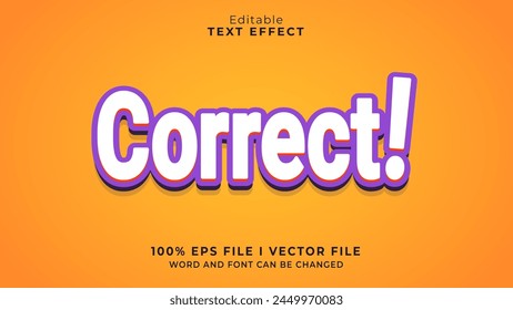 editable modern correct text effect.typhography logo