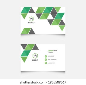 Plantilla de tarjeta de negocios editable moderna, mínima, creativa y limpia.Adecuada para diseño gráfico abstracto geométrico plano de la empresa ilustración vectorial impresión tarjetas de contacto y diseño de papel.