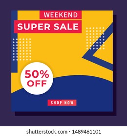 Editable modern minimal square banner templates. Modern promotion square web banner for social media. Vector illustration eps 10