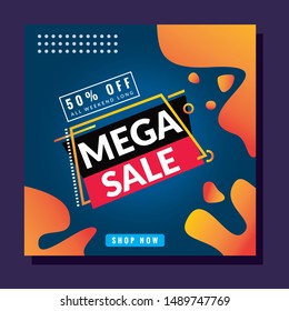 Editable modern minimal square banner templates. Modern promotion square web banner for social media. Vector illustration eps 10
