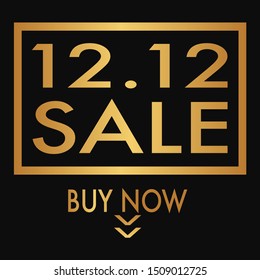 Editable modern minimal square banner templates. Modern promotion square 12.12 sale discount web banner for social media.