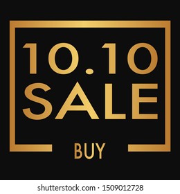 Editable modern minimal square banner templates. Modern promotion square 10.10 sale discount web banner for social media.