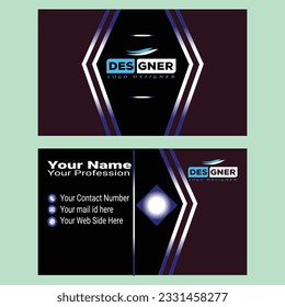 Editable modern name card design