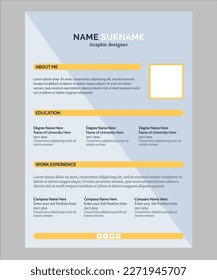 Editable modern resume cv template