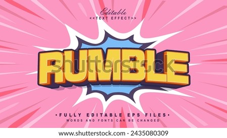 editable modern rumble text effect.typhography logo