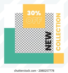 Editable modern sale  poster for social media. Unique template for promotion.