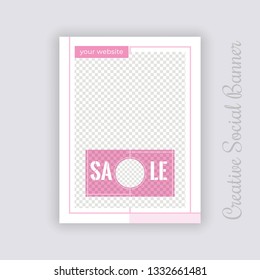 Editable modern Social Media banner Template.Anyone can use This Design Easily.Promotional square web banner for social media. Elegant sale and discount promo - Vector.