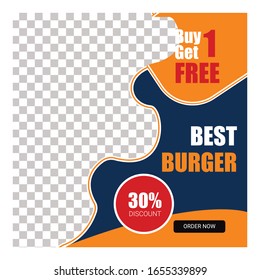 Editable modern Social Media banner Template.Anyone can use This Design Easily.Promotional web banner for social media. Elegant sale and discount promo - Vector.