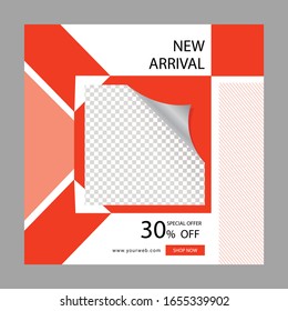 Editable modern Social Media banner Template.Anyone can use This Design Easily.Promotional web banner for social media. Elegant sale and discount promo - Vector.