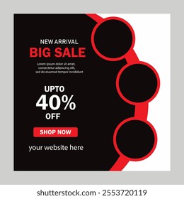 Editable Modern social media post template , Ads and website banner design