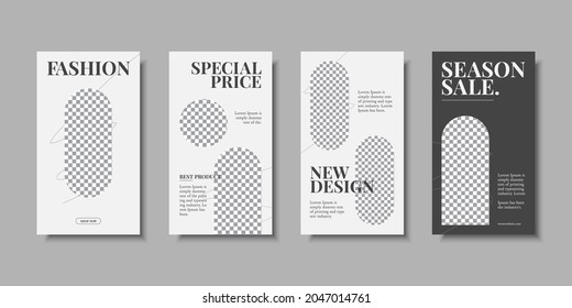 Editable modern social media story template. Discount Promo Template.. Social Media Banner. Minimalist post template