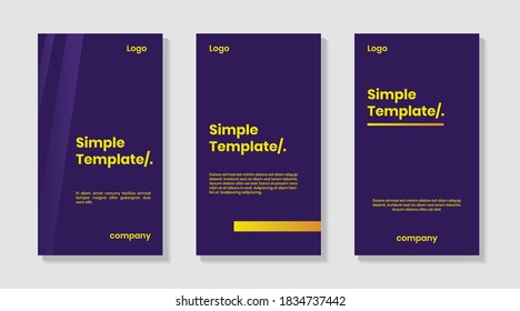 Editable Modern Social Media Template for stories, background, vector illustration.