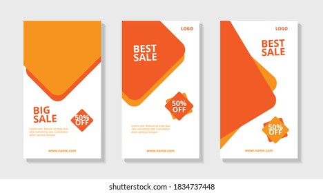 Editable Modern Social Media Template for stories, background, vector illustration.