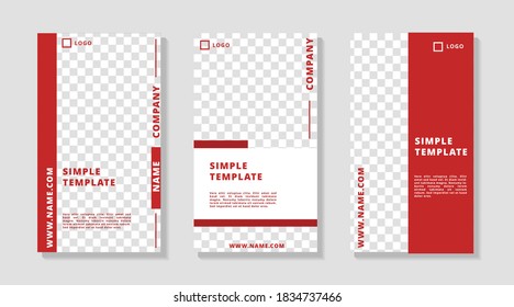 Editable Modern Social Media Template for stories, background, vector illustration.