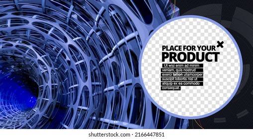 Editable modern technology template for social media. Promo template. Social media banner, vector.