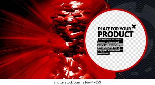 Editable modern technology template for social media. Promo template. Social media banner, vector.