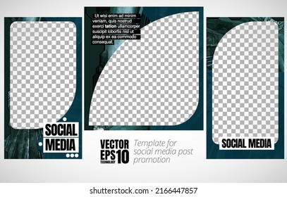 Plantilla de tecnología moderna editable para medios sociales. Plantilla de promoción. Banner de medios sociales, vector.