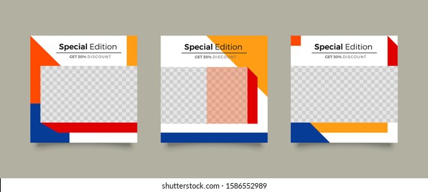Editable Modern Template. Discount Promo Template. Social Media Post Template. Social Media Banner