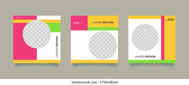 Editable Modern Template. Discount Promo Template. Social Media Post Template. Social Media Banner