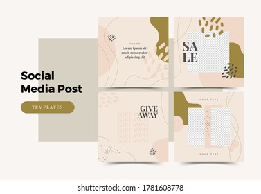 Plantilla Moderna editable. Plantilla de promoción de descuento para publicación de medios sociales, cartel. Elegante venta y descuento de antecedentes con un patrón abstracto. Cubierta vectorial. Tragedia para blog personal o tienda.