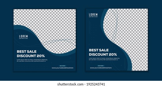 Editable Modern Template. Discount Promo Template. Social Media Post Template.