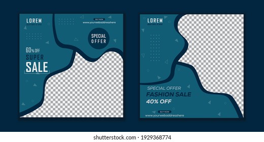 Editable Modern Template. Discount Promo Template. Social Media Post Template.
