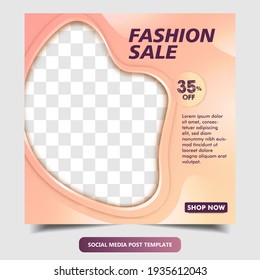 Editable modern template. Discount promo template. Social media post template, social media banner