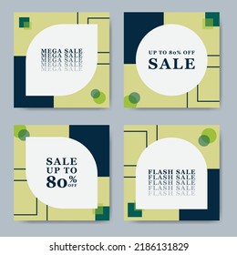 Editable Modern Template. Discount Promo Template for Social Media Post, banner. Elegant sale and discount backgrounds with abstract pattern. Vector cover. Mockup for personal blog or shop.