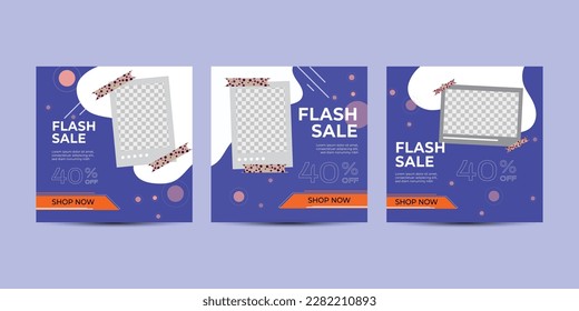 Plantilla Moderna editable. Plantilla de promoción de descuento para publicación de medios sociales, cartel. Elegante venta y descuento de antecedentes con un patrón abstracto. Cubierta vectorial.
