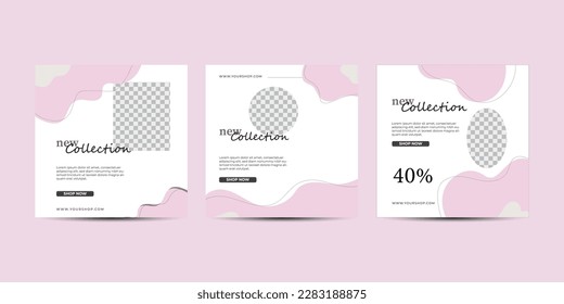 Editable Modern Template. Discount Promo Template for Social Media Post, banner. Elegant sale and discount backgrounds with abstract pattern. Vector cover.