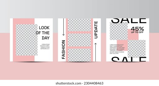 Editable Modern Template. Discount Promo Template for Social Media Post, banner. Elegant sale and discount backgrounds with abstract pattern. Vector cover.