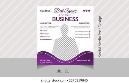 Editable Modern Template. Discount Promo Template. Social Media Post Template. Business Social Media Banner