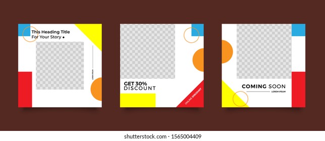 Editable Modern Template. Social Media Post. Discount Promo Template. Multipurpose Banner Social Media